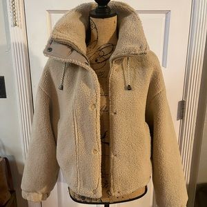 Zara Sherpa Cropped Jacket